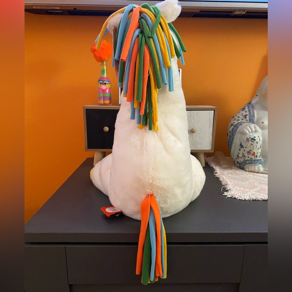 New with tag! White Unicorn Rainbow Mane Soft Plush Stuffed Animal - Picture 6 of 11